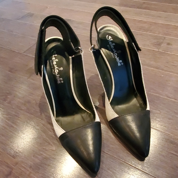 Stelle Monelle eggwhite and black heels - Picture 2 of 7
